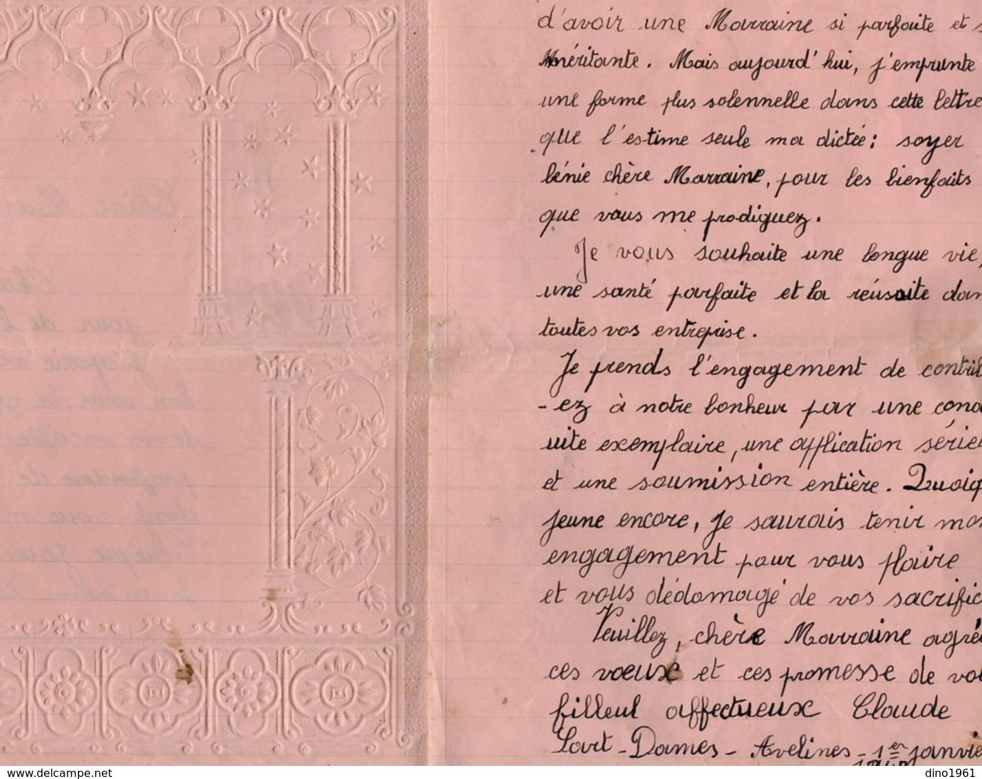 VP13.690 - Sart Dames Avelines ( VILLERS LA VILLE ) 1948 - Lettre Illustrée Découpis Enfant Papier Gaufré - Ragazzi