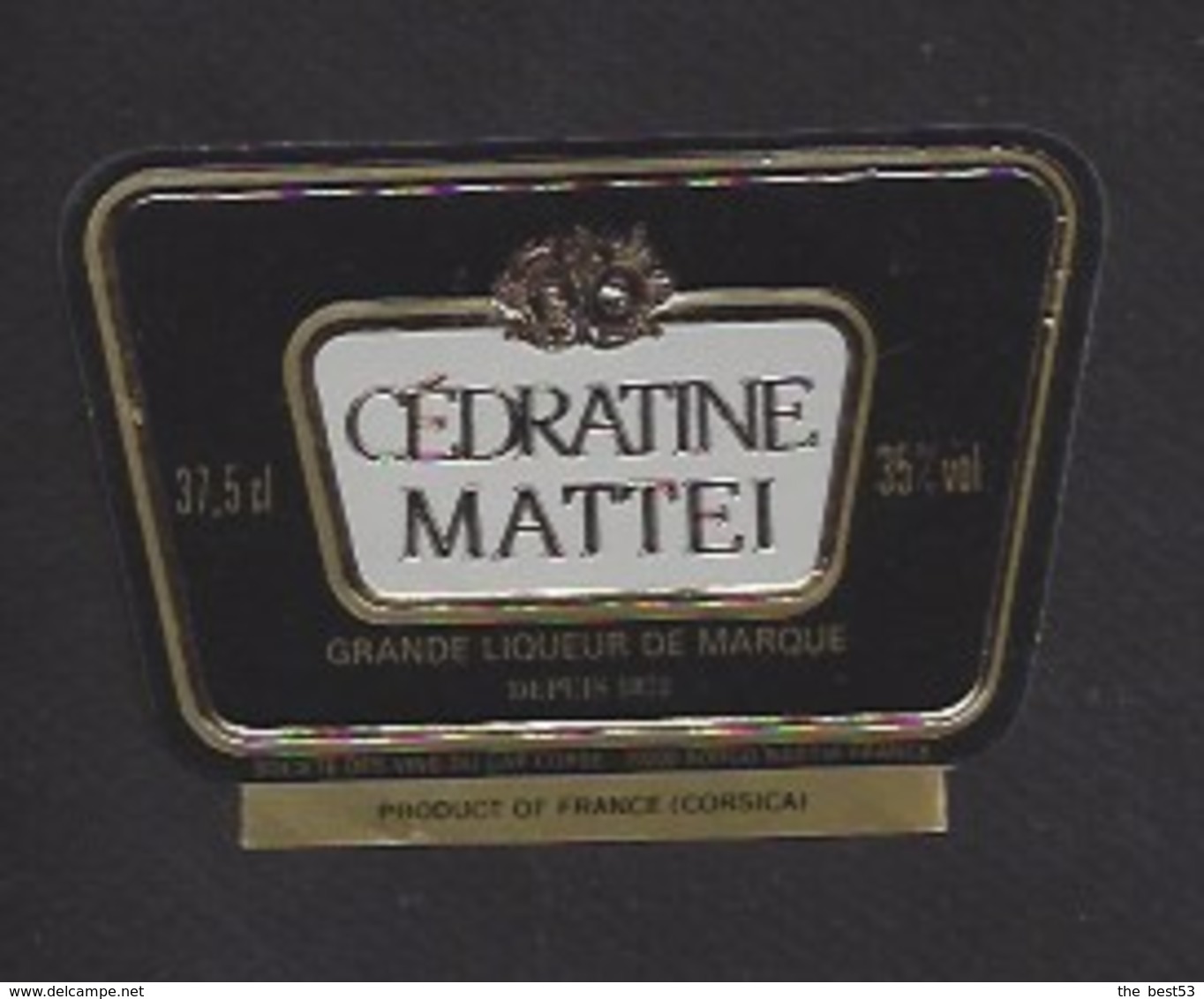 Etiquette De  Liqueur De Cédratine  Mattei  -  Sté Des Vins Du Cap Corse à Borgo Bastia   (20) - Autres & Non Classés