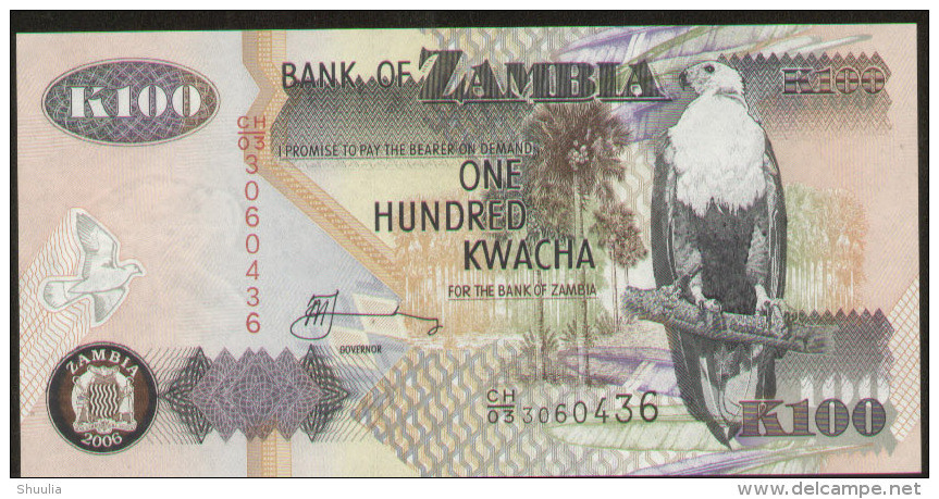 Zambia 100 Kwacha 2006 Pick 38f UNC - Zambie