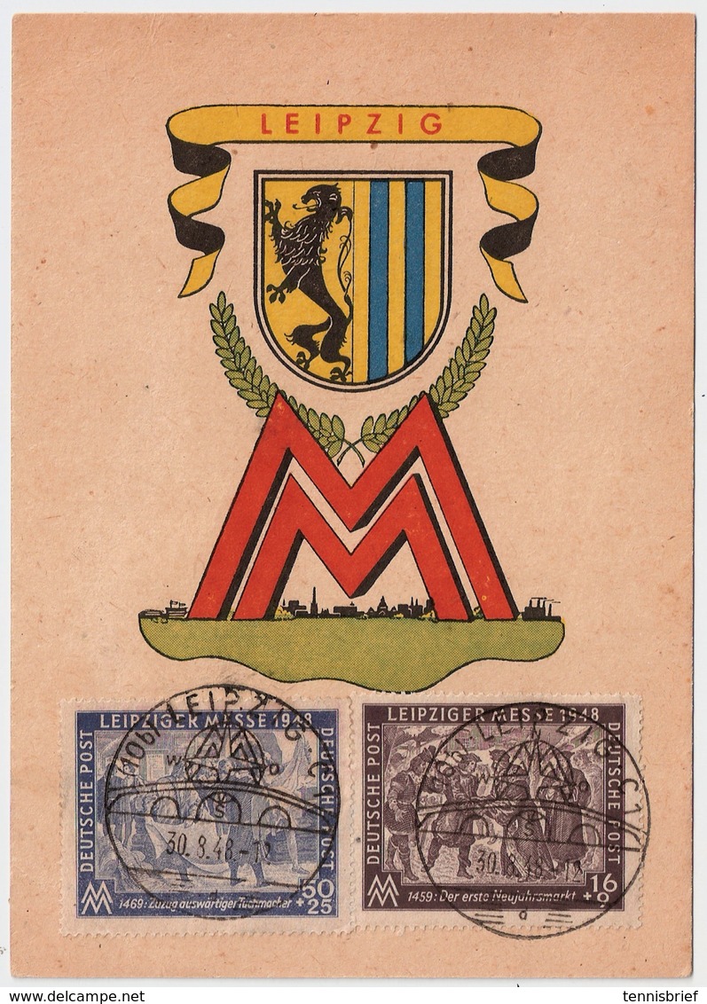 SBZ, 1948, Gedenk-Karte " Leipziger Messe "  , #a1697 - Lettres & Documents