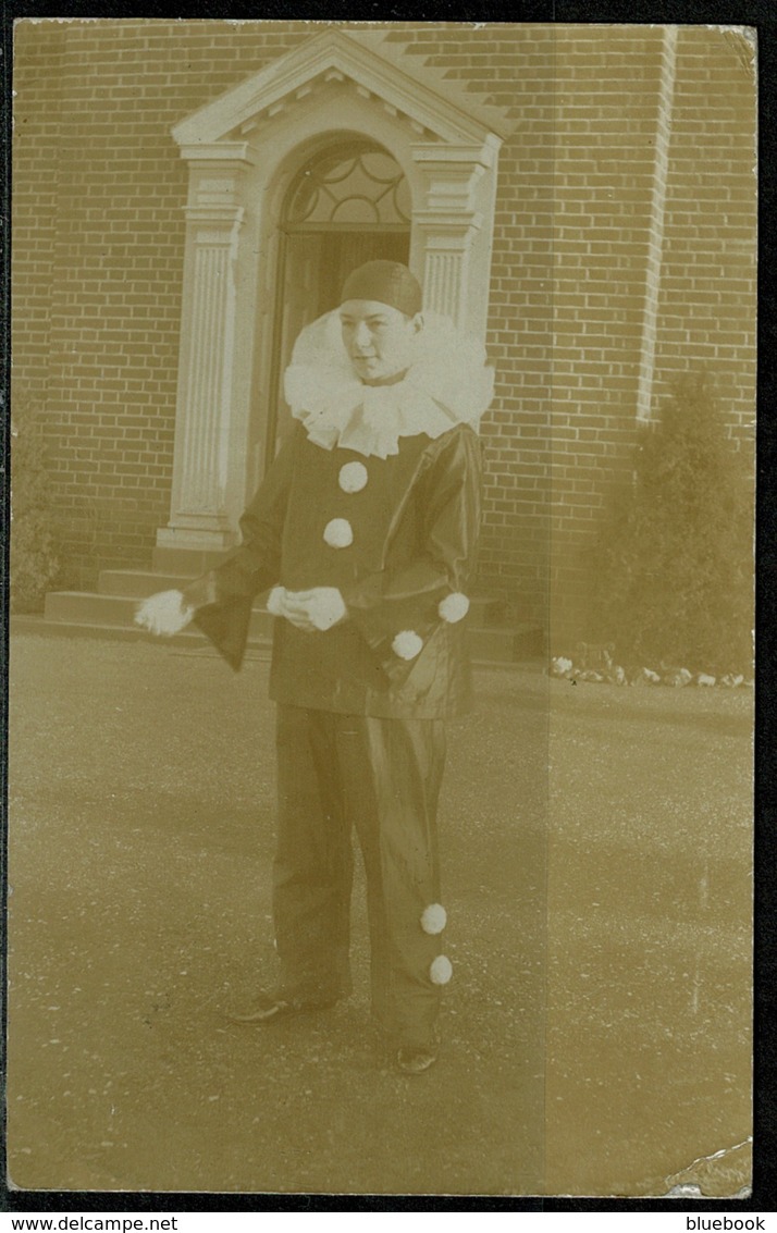 Ref 1244 - 1911 Real Photo Postcard - Pierrot Good Rubber Harmer Green Welwyn Postmark - Lettres & Documents