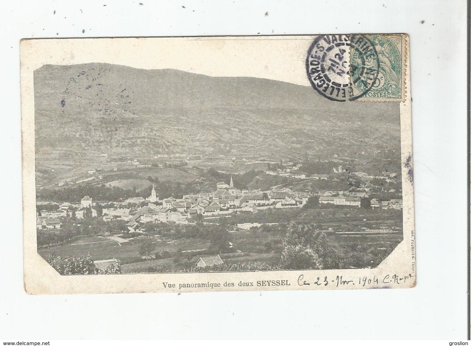 VUE PANORAMIQUE DES DEUX SEYSSEL (AIN ET HAUTE SAVOIE) 1904 - Seyssel