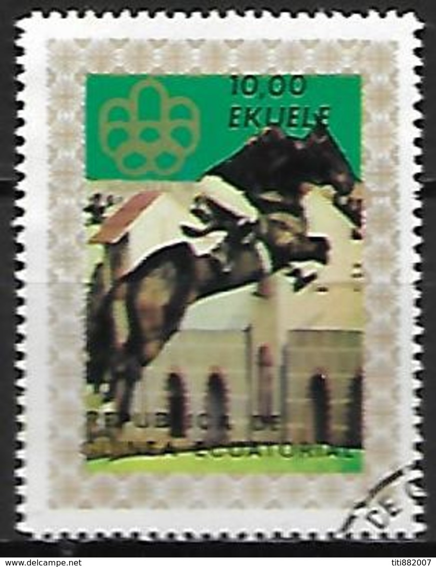 GUINEE  EQUATORIALE      -    JUMPING  /  EQUITATION    -        Oblitéré - Salto