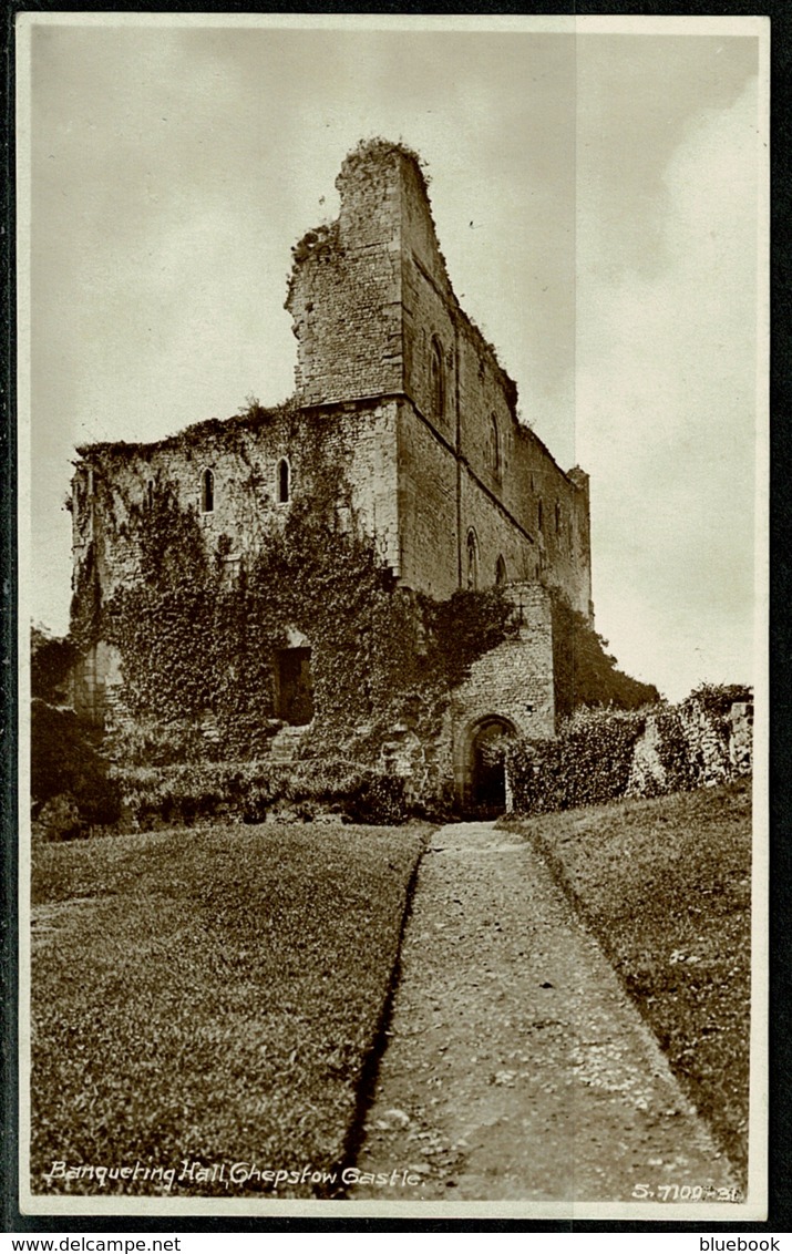 Ref 1245 - Real Photo Postcard - Banqueting Hall Chepstow Castle - Monmouthshire Wales - Monmouthshire