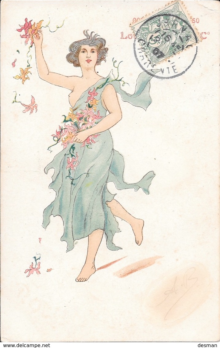 Cognac EL PROGRESO - Louis ROYER Et Cie - Femme En Robe "légère"(Art Nouveau). - 1900-1949