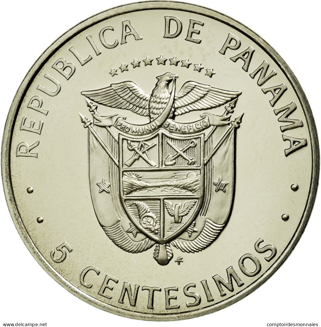 Monnaie, Panama, 5 Centesimos, 1975, U.S. Mint, FDC, Copper-Nickel Clad Copper - Panamá