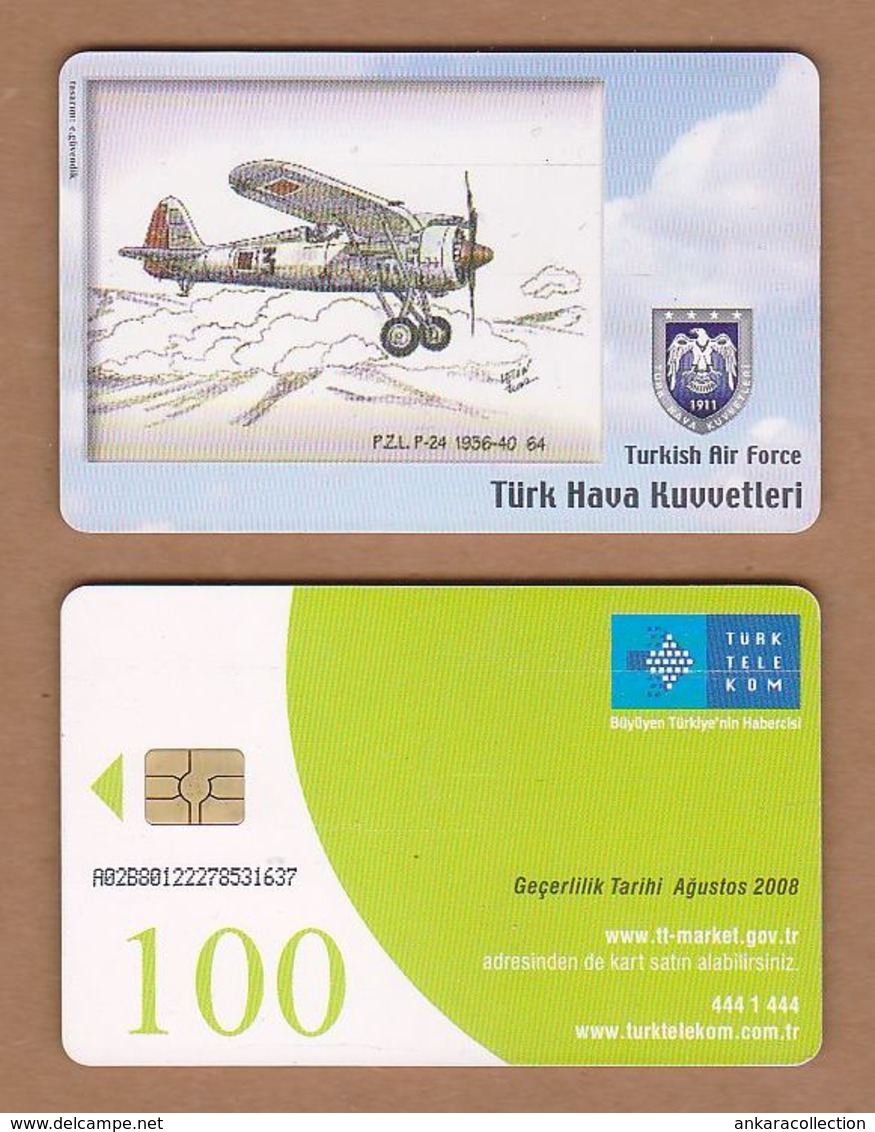 AC - TURK TELECOM PHONECARDS -  P. Z. L.  P - 24 1936 - 40 ( 64 ) CREDITS: 100 DATE: 2006 - Avions