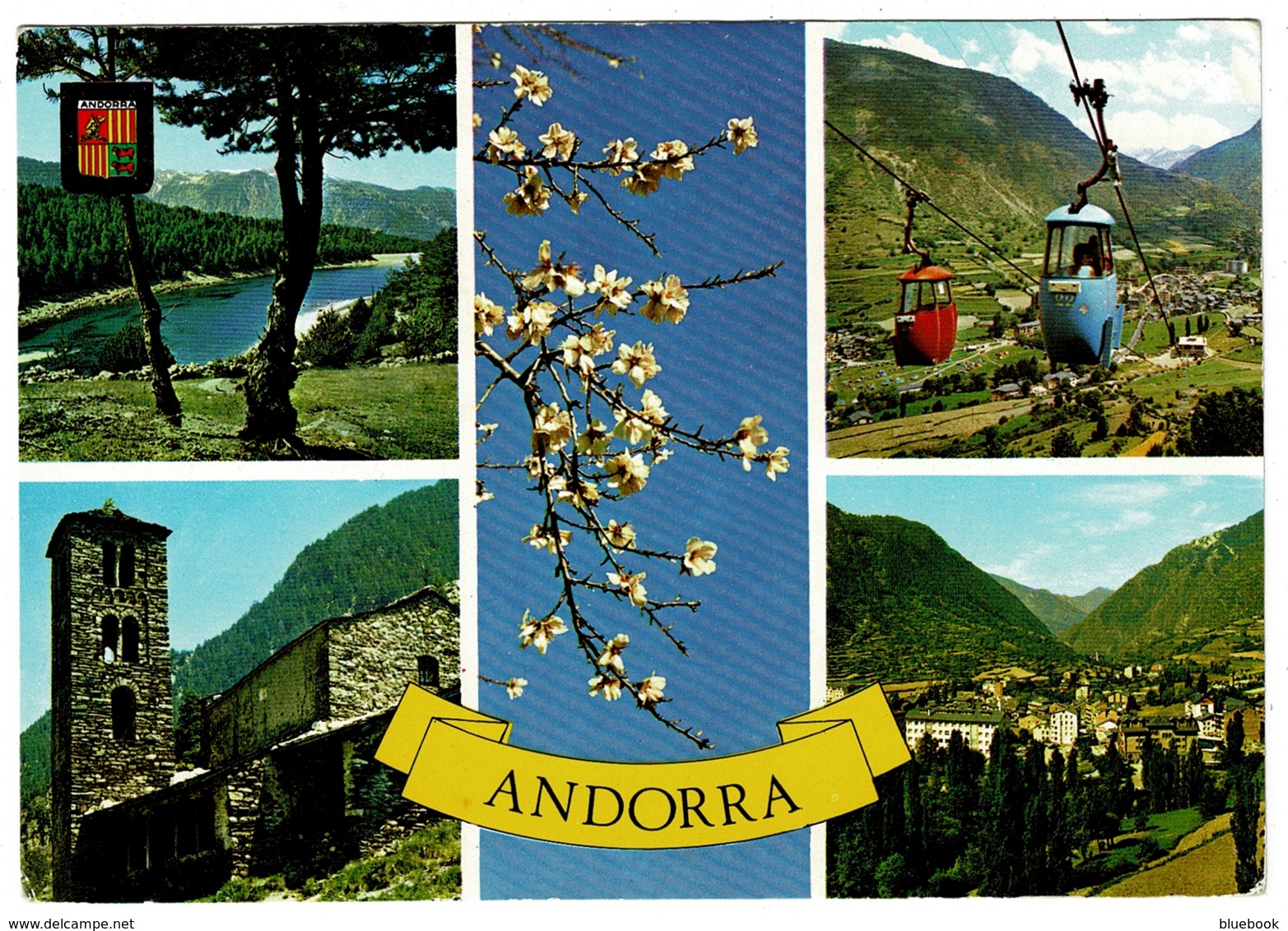 Ref 1245 - 1973 Andorra Postcard - 90c Rate To England - Andorra