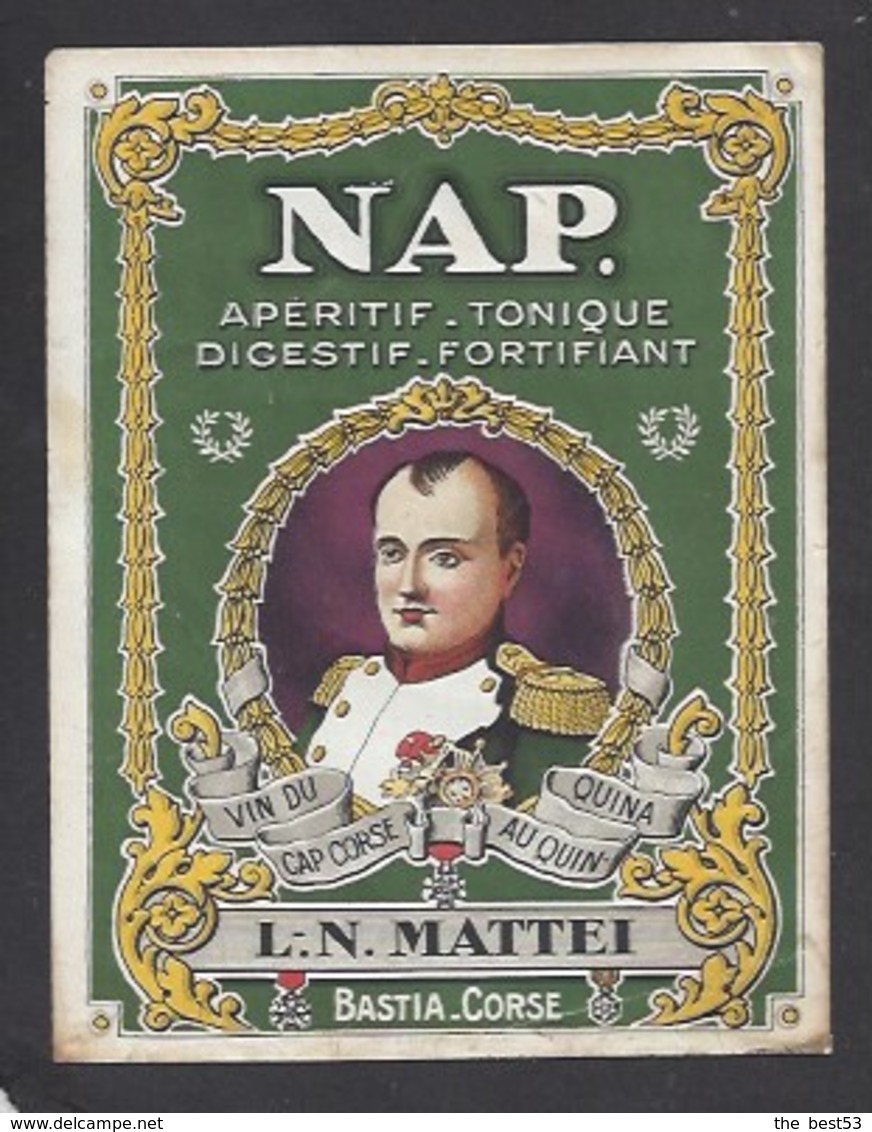 Etiquette  D'Apéritif Quinquina  -  Nap.  -  L.N. Mattei  à  Bastia  Corse (20) - Autres & Non Classés