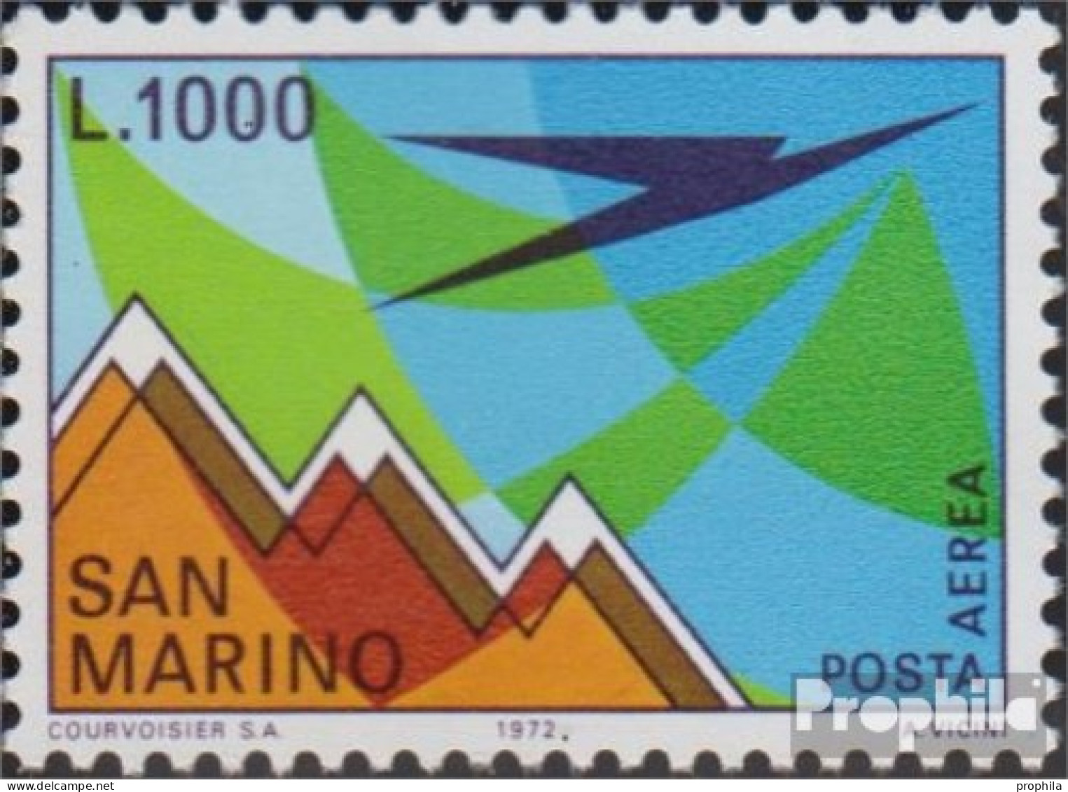 San Marino 1016 (kompl.Ausg.) Postfrisch 1972 Flugpostmarke - Ungebraucht