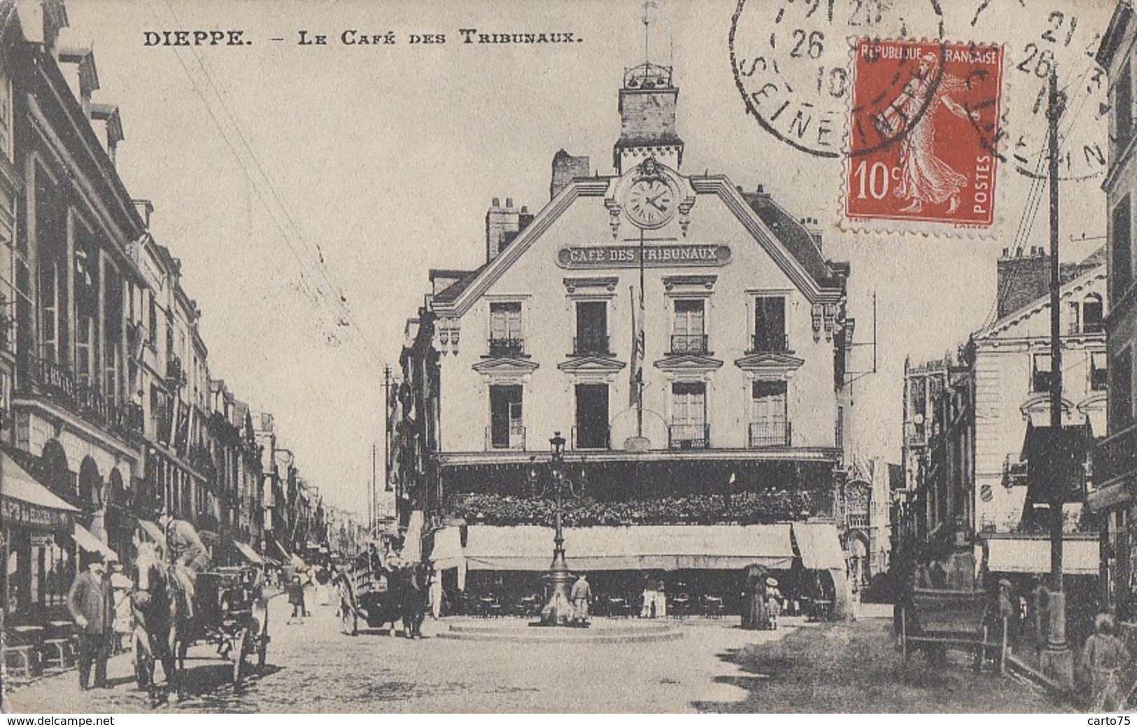 Dieppe 76 - Café Des Tribunaux - 1910 - Dieppe