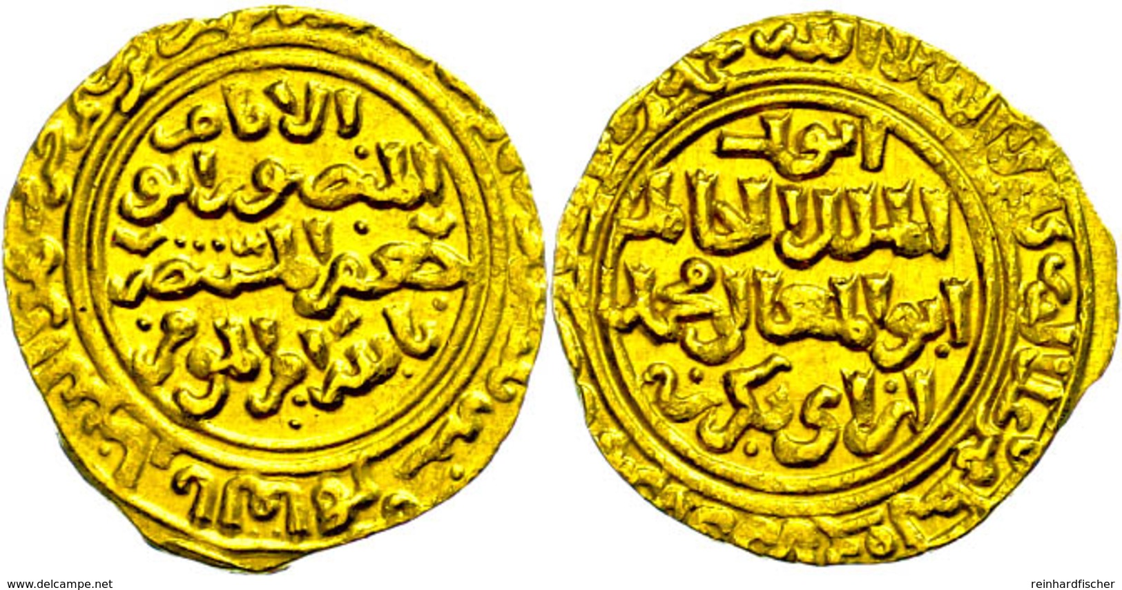 Ayyubiden, Dinar (4,20g), Al-Kamil Nasr Al-din Abu'l-Ma'ali Muhammad I Ibn Al-'Adil I, 615-635 (1218-1237), Vgl. Kazan 6 - Islamic