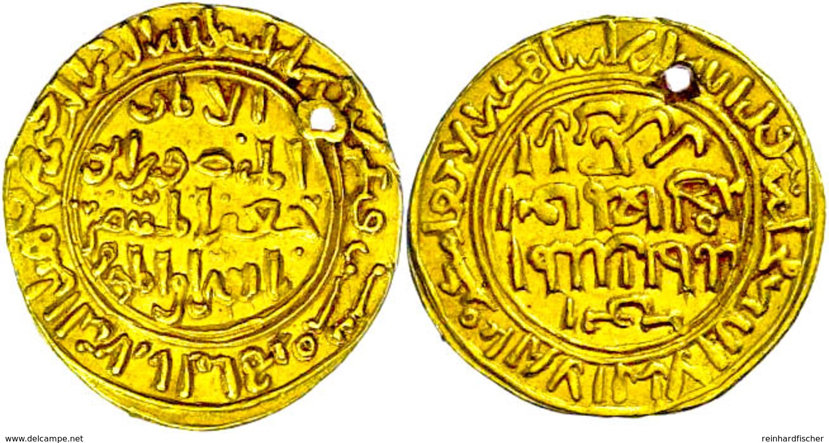 Ayyubiden, Dinar (4,55g), Al-Kamil Nasr Al-din Abu'l-Ma'ali Muhammad I Ibn Al-'Adil I, 615-635 (1218-1237), Vgl. Kazan 6 - Islamiche