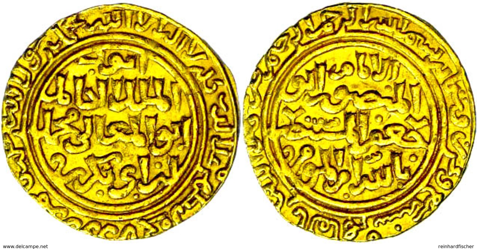 Ayyubiden, Dinar (5,40g), Al-Kamil Nasr Al-din Abu'l-Ma'ali Muhammad I Ibn Al-'Adil I, 615-635 (1218-1237), Vgl. Kazan 6 - Islamiche