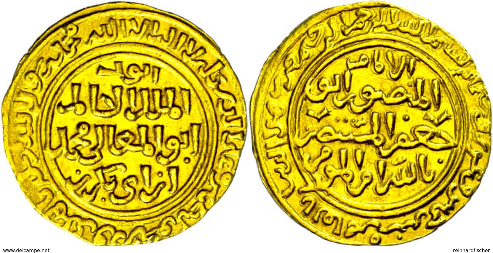 Ayyubiden, Dinar (5,50g), Al-Kamil Nasr Al-din Abu'l-Ma'ali Muhammad I Ibn Al-'Adil I, 615-635 (1218-1237), Vgl. Kazan 6 - Islamiche