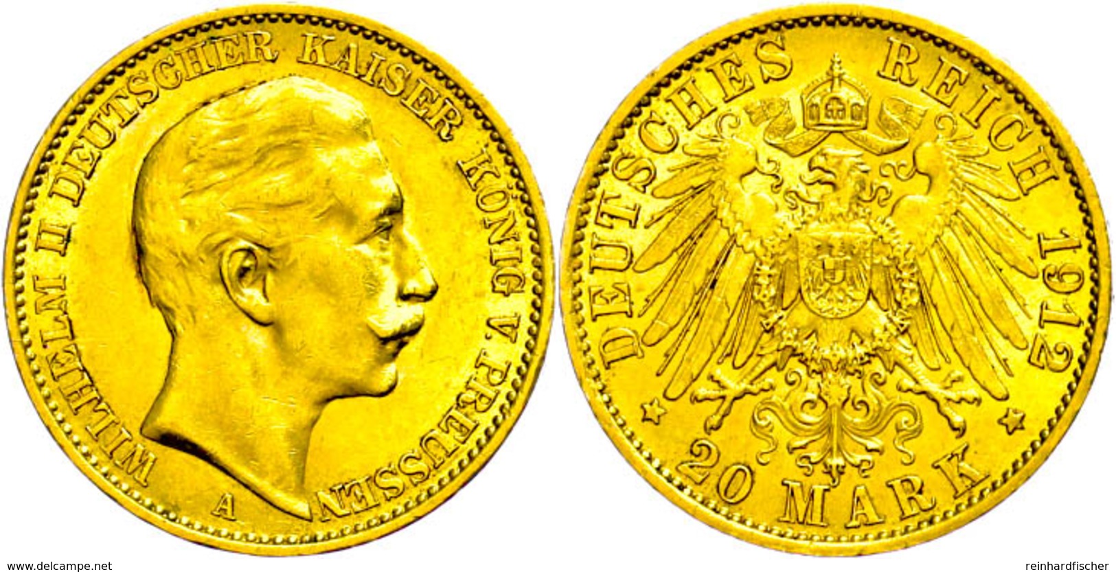 20 Mark, 1912, Wilhelm II., Ss-vz., Katalog: J. 252 Ss-vz - Andere & Zonder Classificatie