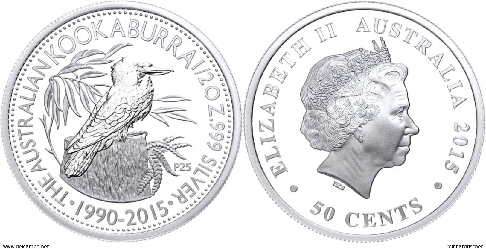 50 Cents, 2015, 25. Jahre Kookaburra - Coin Show In Beijing, 1/2 Unze Silber, Etui Mit OVP Und Zertifikat. Auflage Nur 2 - Sonstige & Ohne Zuordnung