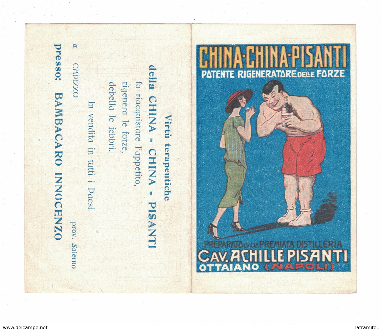 CALENDARIETTO  CHINA PISANTI  1927  SEMESTRINO - Altri & Non Classificati