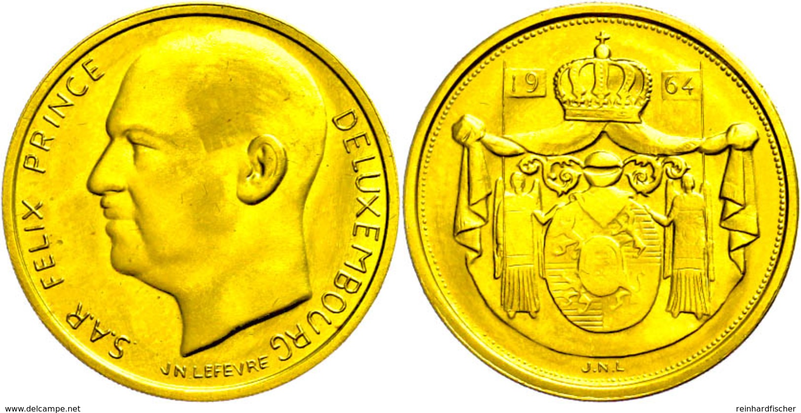 Goldmedaille (40 Francs), 1964, Prinz Felix, St.  St - Luxemburgo