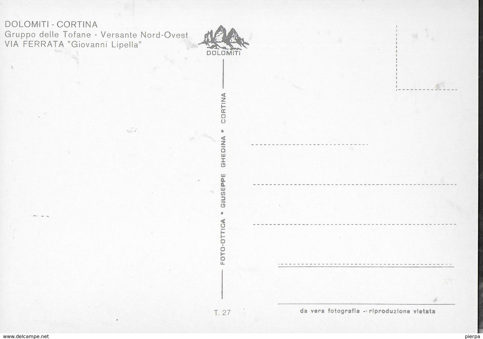 DOLOMITI - CORTINA - VIA FERRATA GIOVANNI LIPELLA - GRUPPO DELLE TOFANE - FOTO GHEDINA - NUOVA - Alpinisme