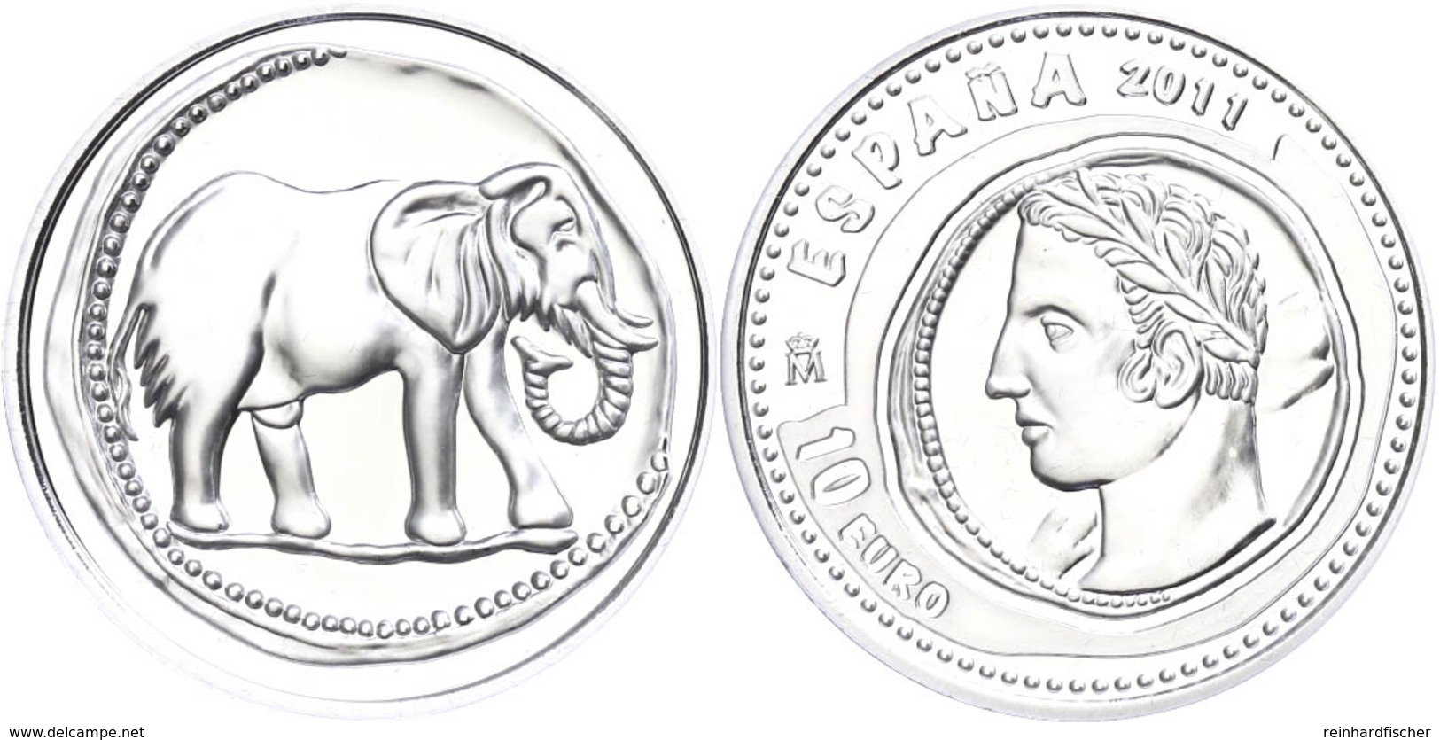 10 Euro, 2011, Schätze Der Numismatik - Silber-Schekel Aus Karthago, 925er Silber, Etui Mit OVP Und Zertifikat, PP. Aufl - Andere & Zonder Classificatie
