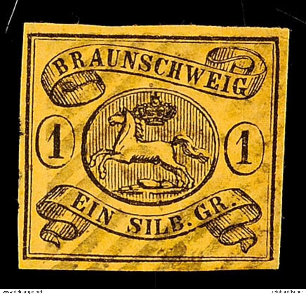 1 Sgr. Braungelb Gestempelt Pracht, Mi. 70.-, Katalog: 6b O - Autres & Non Classés