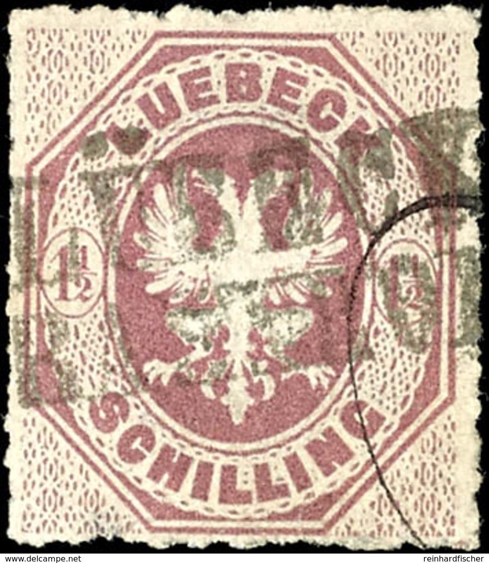 1 1/4 S. Dunkelbraunpurpur, Farbfrisches Exemplar Mit Zentrischer Entwertung Mittels L2 "LÜBECK BAHNHOF", Unten Links Ei - Luebeck