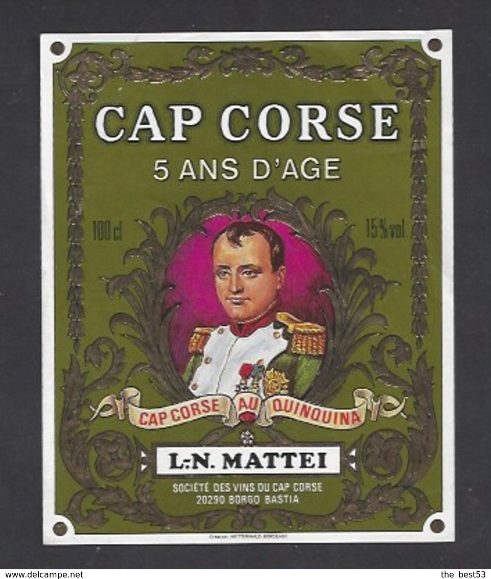 Etiquette De Cap Corse Mattei  -  5 Ans D'Age  -  Sté Des Vins Du Cap Corse à Borgo Bastia  Corse (20) - Other & Unclassified