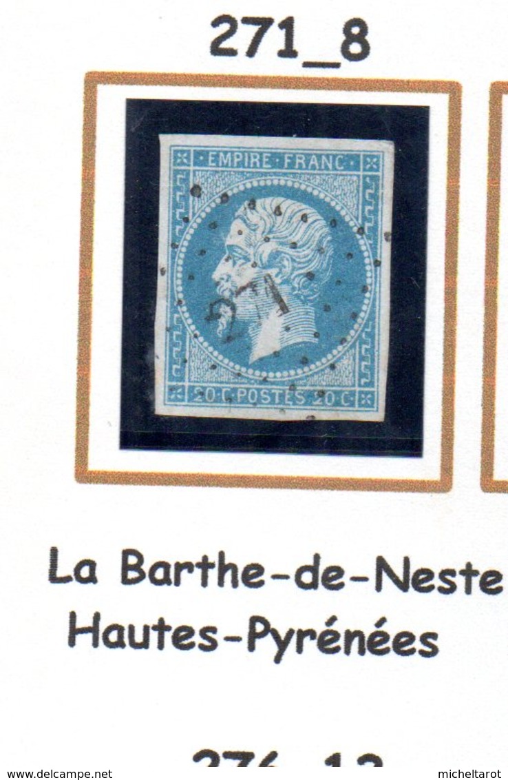 France : Petit Chiffre N°271 : La Barthe De Neste ( Hautes-Pyrénées) Indice 8 - Other & Unclassified