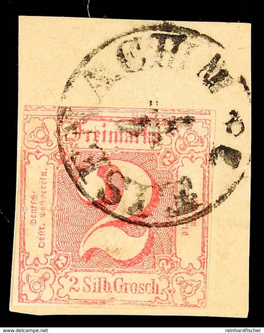 "EISENACH" - K1, Auf Briefstück Mit 3 1/2-seitig Breit- Bis überrandiger 2 Sgr. Rosa, Katalog: 16 BS - Sonstige & Ohne Zuordnung