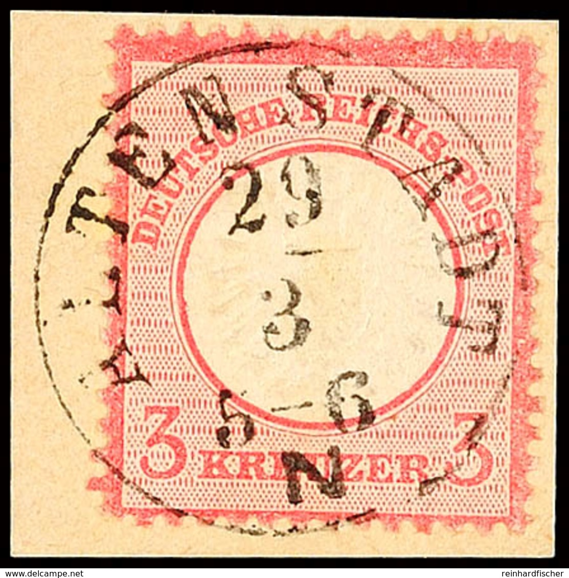 "ALTENSTADT 29/3" - K1, Kabinettbriefstück DR 3 Kr. Großes Schild, Katalog: DR 25 BS - Sonstige & Ohne Zuordnung