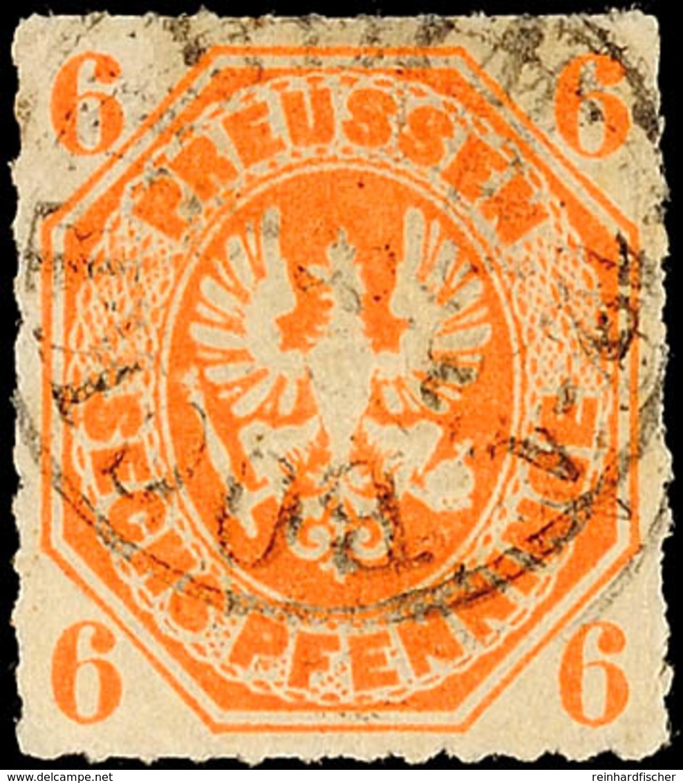 "BOCKENHEIM 7 8 (1867)" - K1 Mit Kopf Stehender Uhrzeit, Auf Preußen 6 Pfg, Kleine Mängel, Katalog: Pr.15 O - Sonstige & Ohne Zuordnung