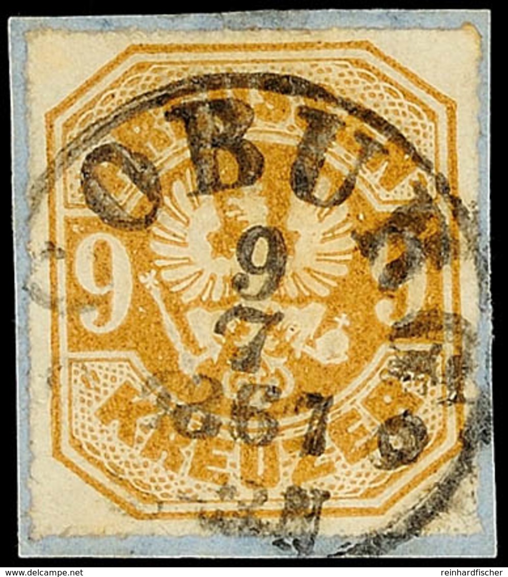 "COBURG 9 7 1867" - K1, Zentrisch Klar Auf Kleinem Luxusbriefstück Preußen 9 Kr., Katalog: Pr.26 BS - Sonstige & Ohne Zuordnung