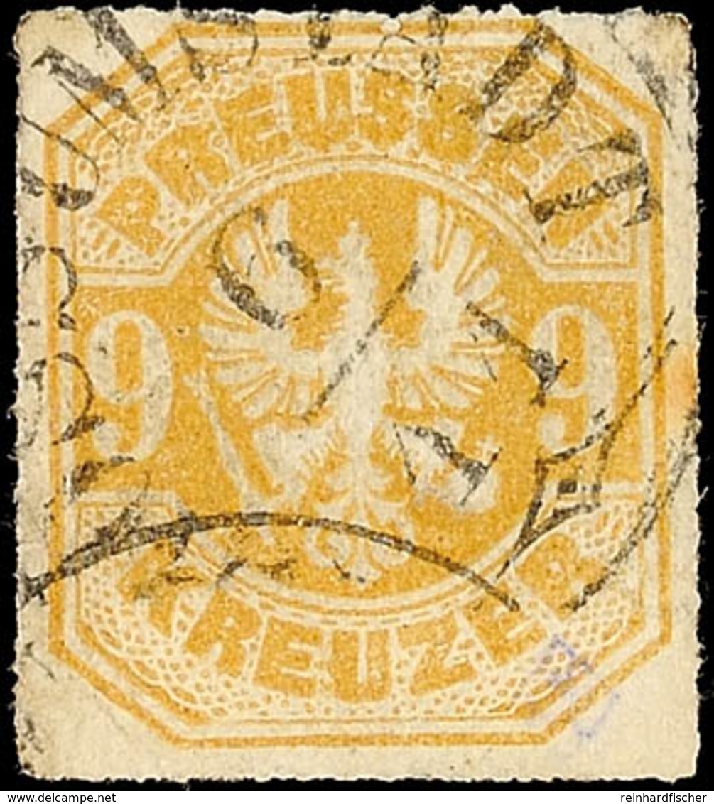 "GROSS-UMSTADT 6/11" (1867) - K1, Fast Zentrisch Auf Preussen 9 Kr., Katalog: Pr.26a O - Otros & Sin Clasificación