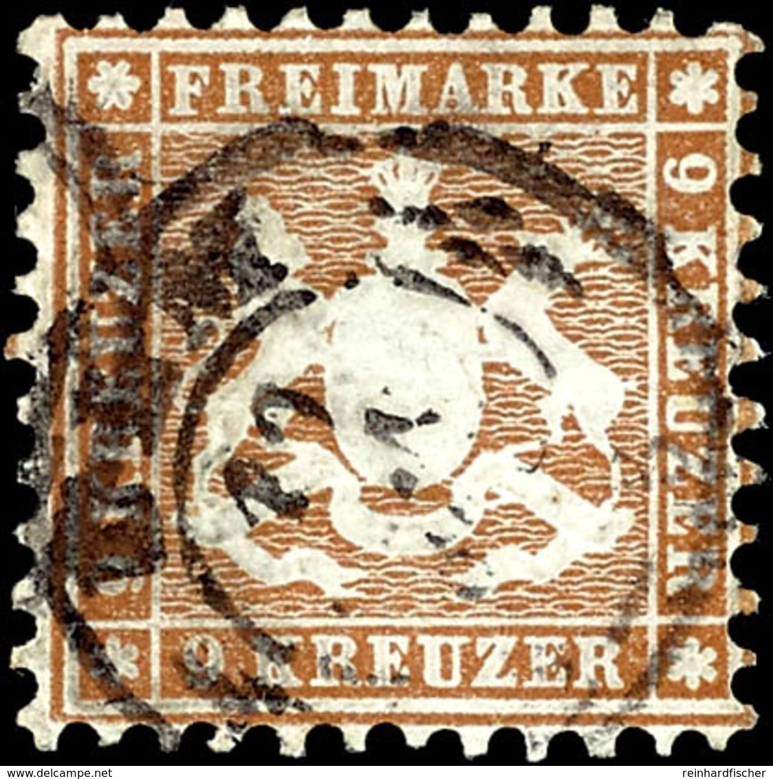 9 Kr. "mittelgelbbraun", Tadellos, Gepr. Thoma BPP, Mi. 220,--, Katalog: 28b O - Other & Unclassified