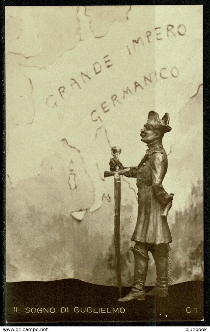 Ref 1247 - Early Italy Patriotic Card Postcard - Il Sogno Di Gulielmo - The Dream - Other & Unclassified