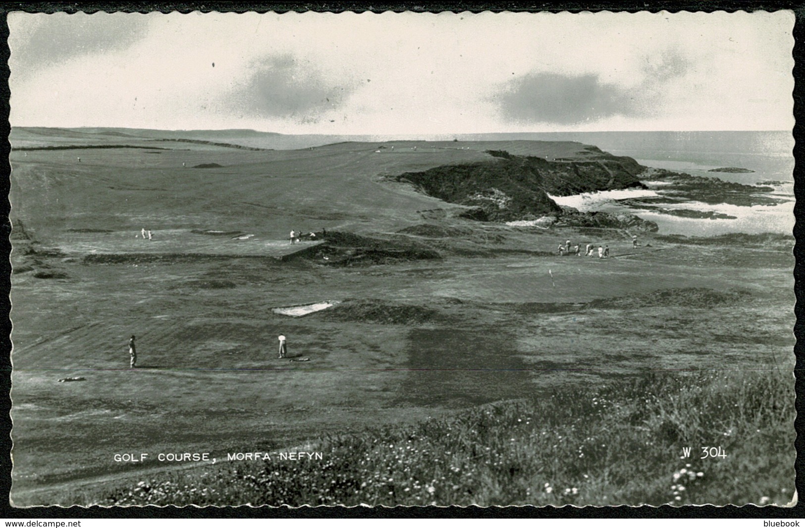 Ref 1247 - 1963 Real Photo Postcard - Morfa Nefyn Golf Course - Caernarvonshire Wales - Sport Theme - Caernarvonshire