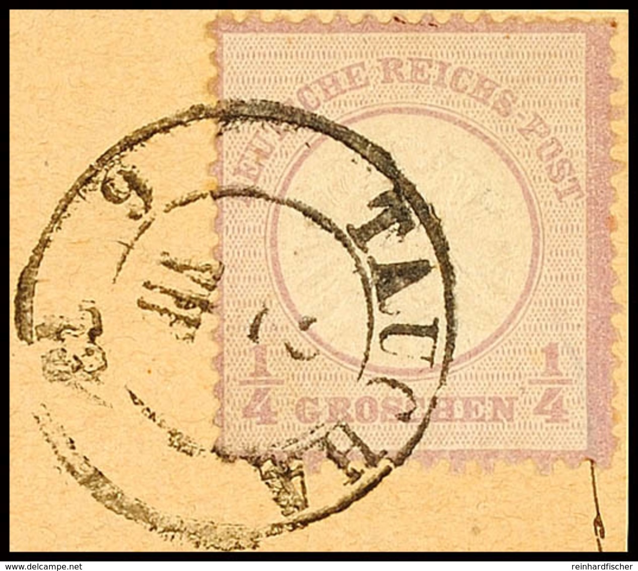 1/4 Gr. Grauviolett Mit Sachsen-DKr. "TAUCHA 2 VII 73", Auf Briefstück, Mi. 130.-, Katalog: 16 BS - Sonstige & Ohne Zuordnung