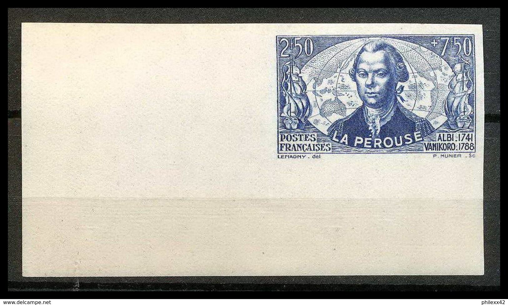 France N°541 La Pérouse Non Dentelé ** MNH (Imperforate) - Non Classés