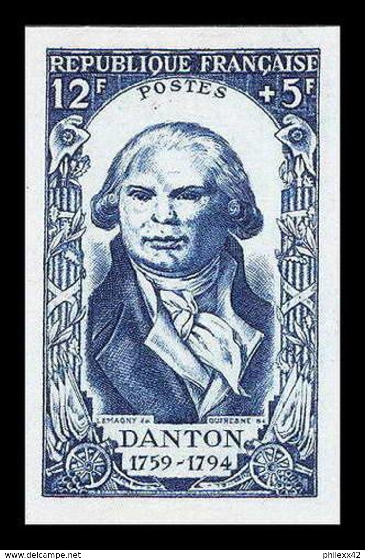 France N°870 Danton Revolution Francaise 1789 - 1950 Essai (trial Color Proof) Non Dentelé (imperforate) ** - Other & Unclassified