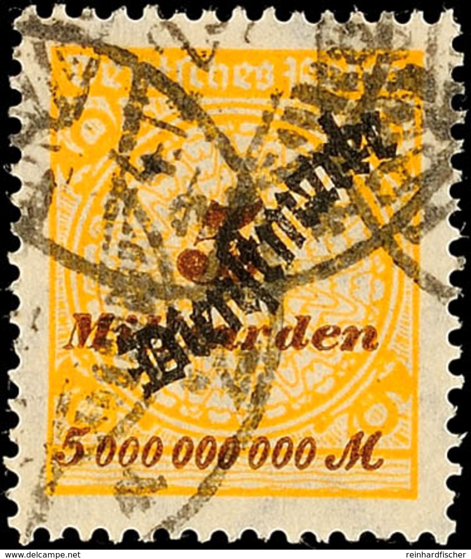 5  Mrd. Korbdeckelmuster, Sprung In Rosette, Gestempelt, Fotobefund Weinbuch: "echt Und Einwandfrei", Mi. 600.-, Katalog - Autres & Non Classés