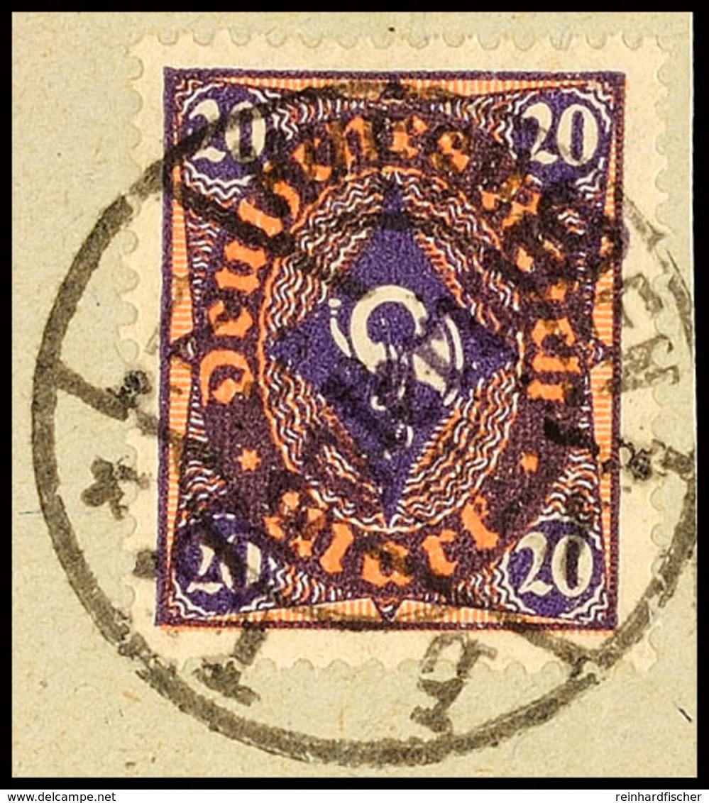 20 Mk Schwarzbläulichviolett/hellrötlichorange, Violettschwarzer Aufdruck "Regierung" In Type II, Mit Stempel "WIESBADEN - Sonstige & Ohne Zuordnung