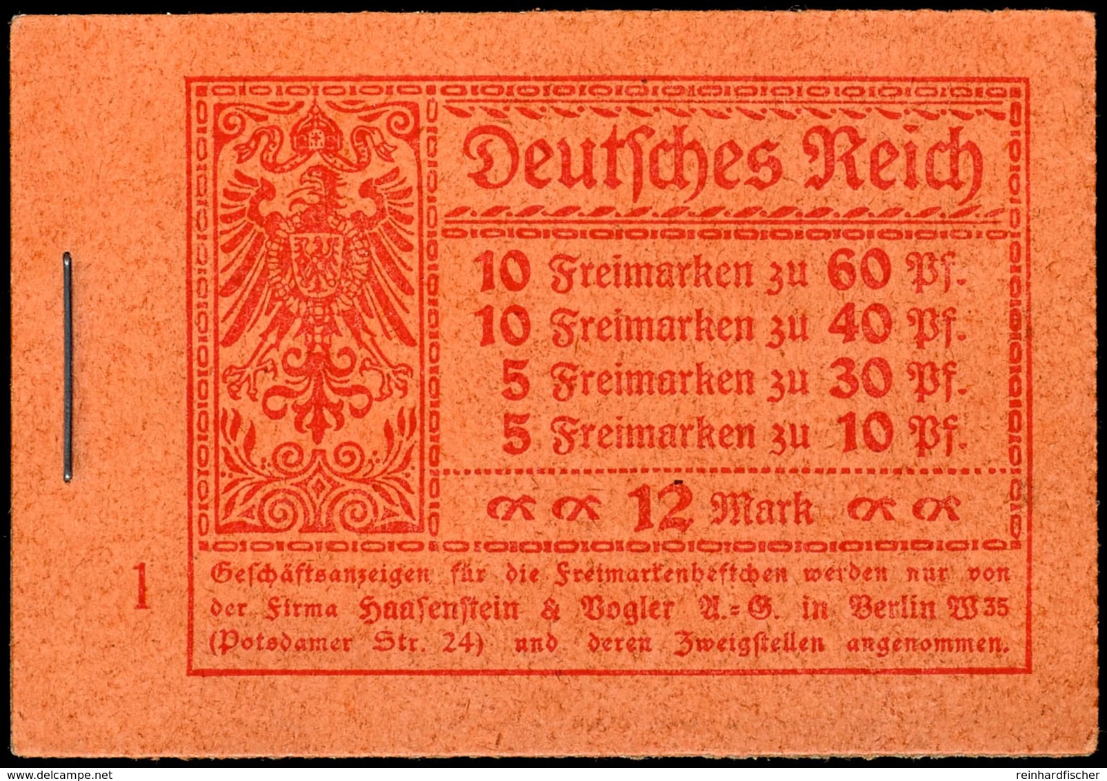 Germania Und Ziffern 1921, Tadellos Postfrisch, Mi. 850.-, Katalog: MH15A ** - Libretti