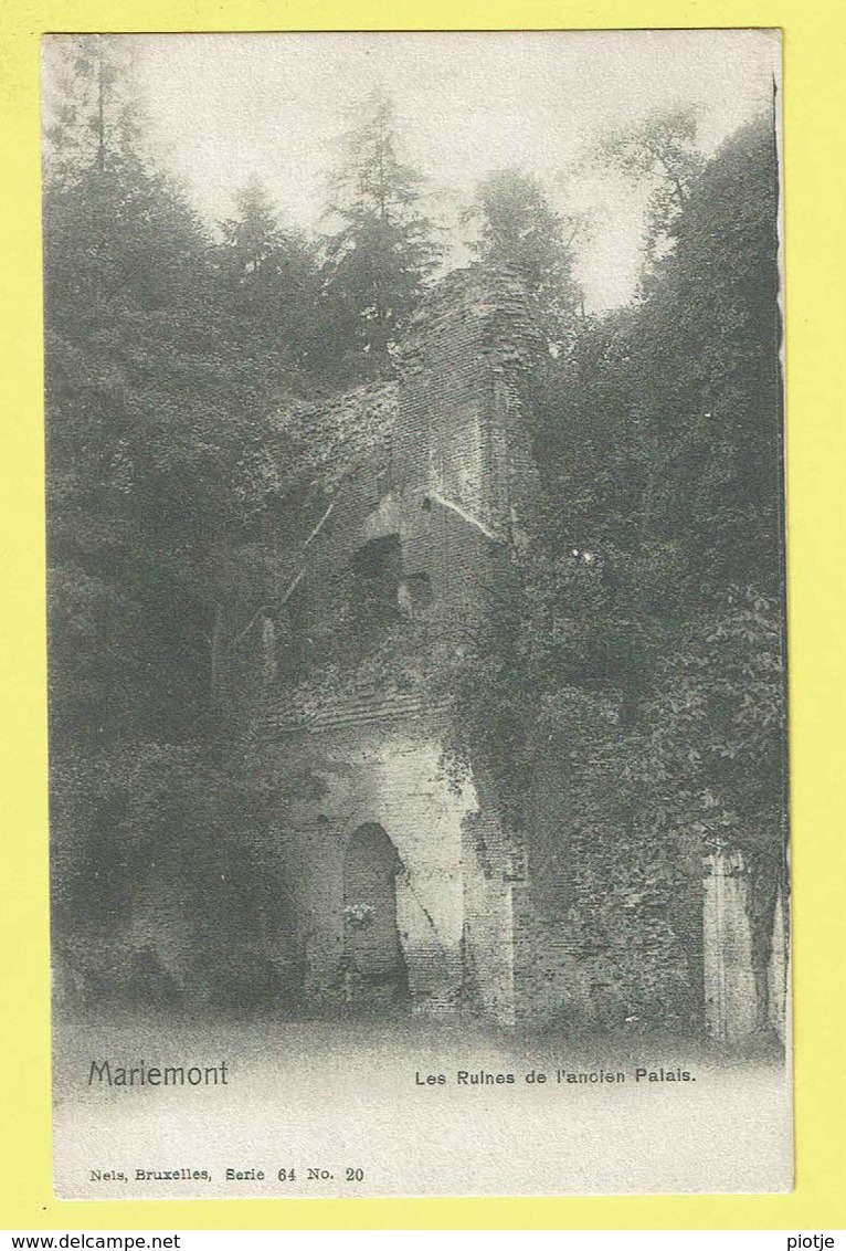 * Mariemont (Morlanwelz - Hainaut - La Wallonie) * (Nels, Série 64, Nr 20) Ruines De L'ancien Palais, Rare, Old, Unique - Morlanwelz