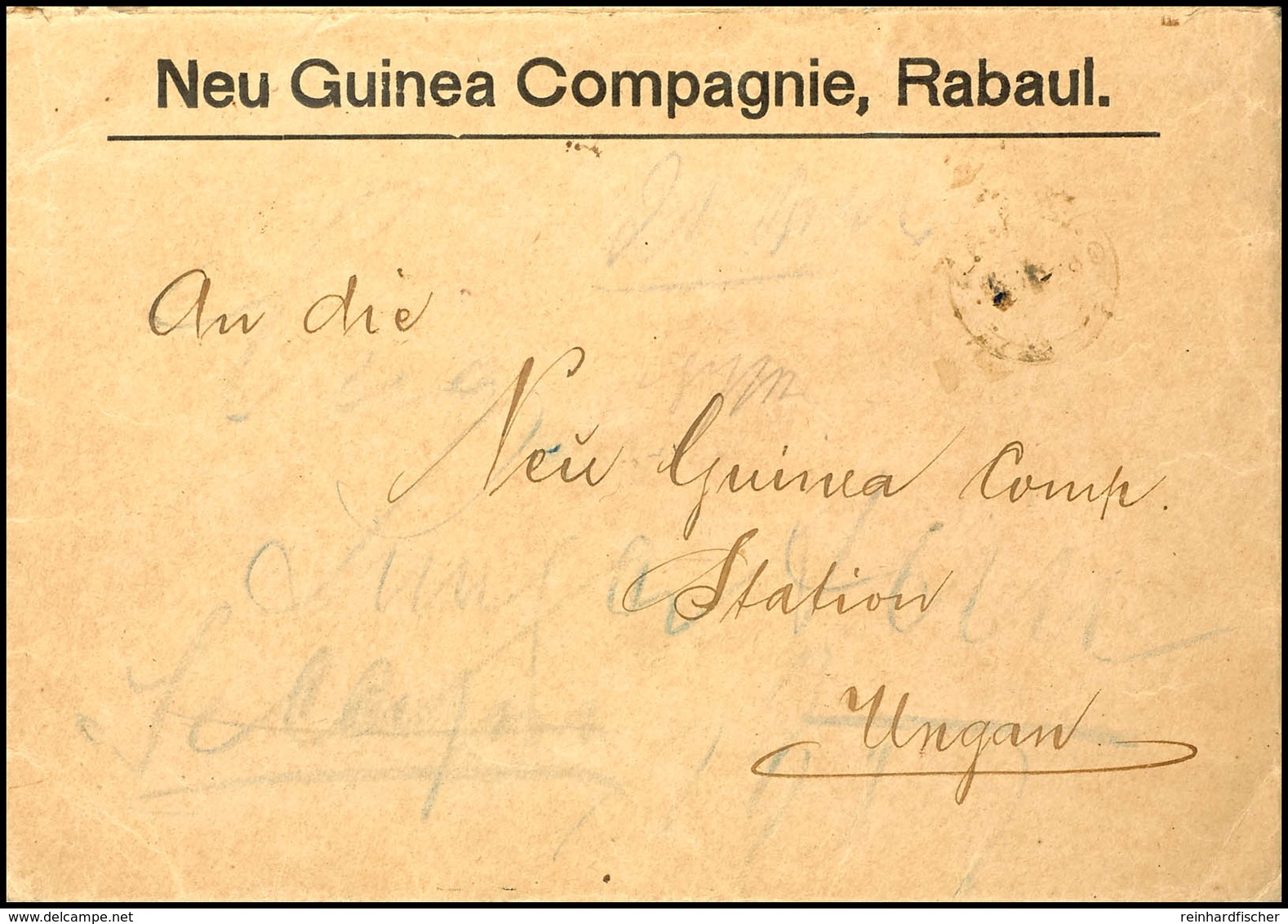 Umschlag Der "Neu Guinea Compagnie, Rabaul", Verwendet In 1918, Beförderungsspuren.  BF - Sonstige & Ohne Zuordnung