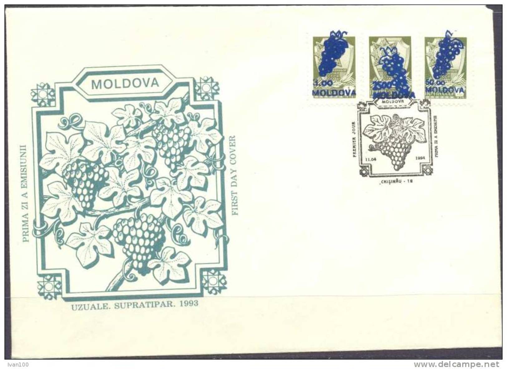 1994. Moldova, Oveprint III On Soviet Stamps, FDC, Mint/** - Moldavië