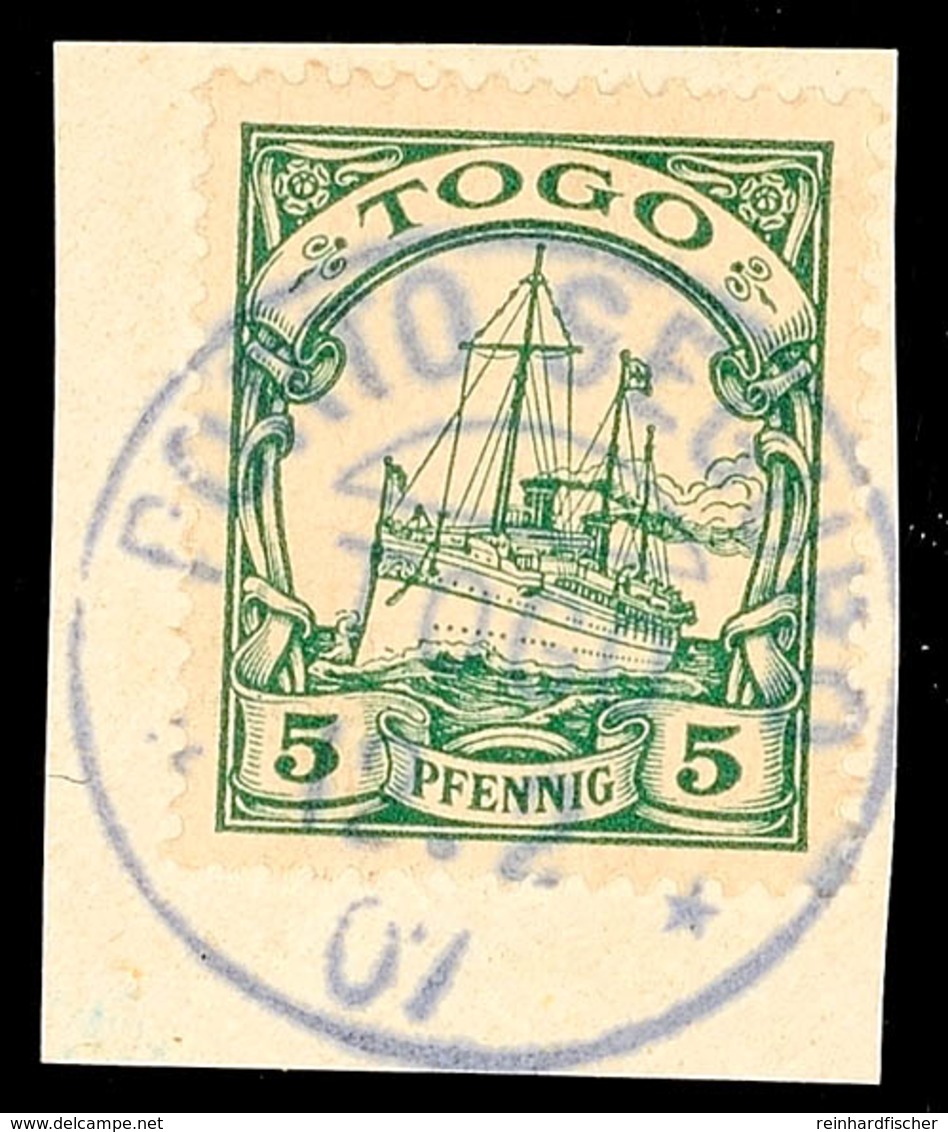 PORTO SEGURO 12.2 07, Klar Und Zentrisch Auf Briefstück 5 Pf. Schiffszeichnung, Katalog: 8 BS - Togo