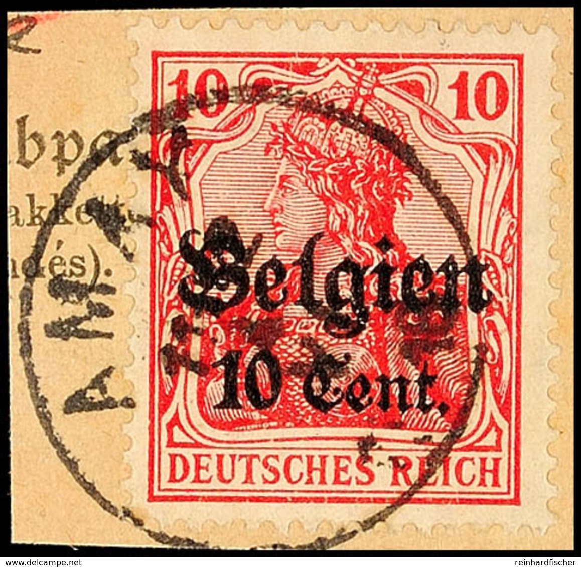 "AMAY 1 VI 1918"; Klar Und Zentr. Auf Paketkartenausschnitt 10 C., Katalog: 14 BS - 1. WK