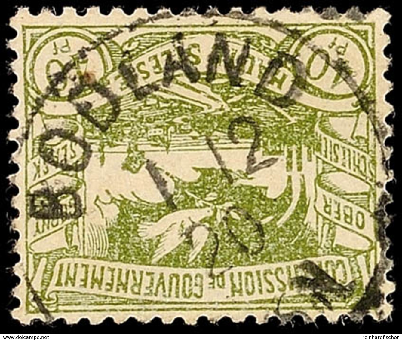 "BODLAND 1 12 20", Einkreisstempel, Zentrisch Klar Auf 40 Pfg Hüttenwerke, Eckbug, Stempelbewertung 40 P., Katalog: 21 O - Altri & Non Classificati