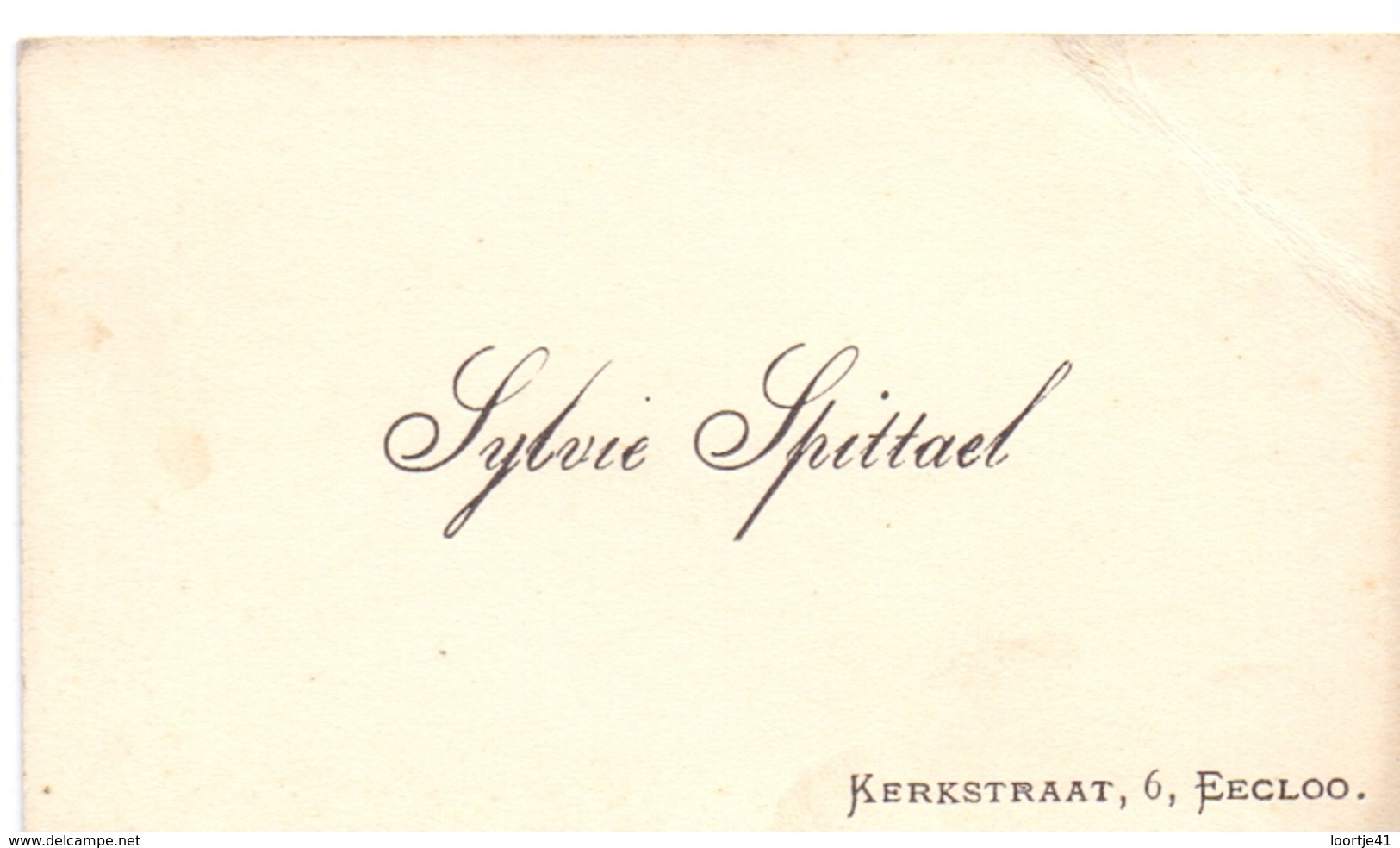 Visitekaartje - Carte Visite - Sylvie Spittael - Eeklo - Cartes De Visite